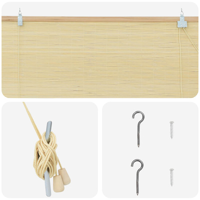 Roleta naturalny 130 x 160 cm Bambus