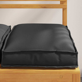 Poduszka 2 pcs Czarny 40 x 40 x 8 cm Materiał Oxford