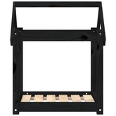 vidaXL Legowisko dla psa, czarne, 61x50x70 cm, lite drewno sosnowe