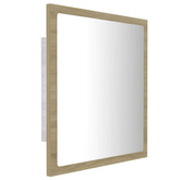 vidaXL Lustro łazienkowe LED, kolor dąb sonoma, 40x8,5x37 cm, akryl