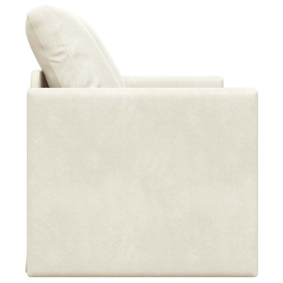 Sofa Bed Kremowy 204 x 122 x 60 cm Aksamit