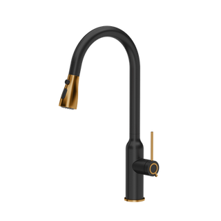 JESSICA Q LINE Pull out shower SteelQ pure carbon mat/Nano PVD miedź