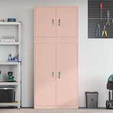 Szafka do przechowywania 2 szt. różowy 90 x 40 x 210 cm Stal