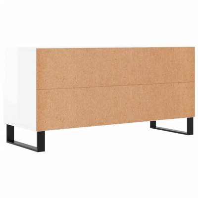 vidaXL Szafka pod TV, biała, wysoki połysk, 102x36x50 cm model standard