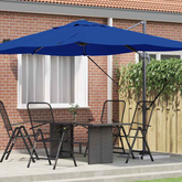 Parasol plażowy 351 x 250 x 260 cm Poliester i aluminium