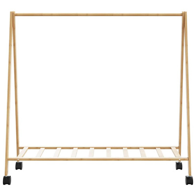 Wieszak na ubrania z półkami i kółkami, 106x34x106,5 cm
