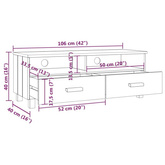 vidaXL Szafka pod TV HAMAR, miodowy brąz, 106x40x40 cm, drewno sosnowe