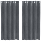Zasłony zaciemniające 2 pcs Jasnoszary 140 x 175 cm Aksamit
