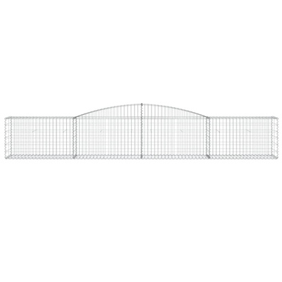 Kosze gabionowe, 6 szt, 400x50x60/80 cm, galwanizowane żelazo