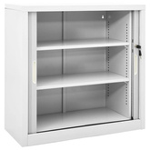 vidaXL Szafka z drzwiami przesuwnymi, szara, 90x40x90 cm, stal