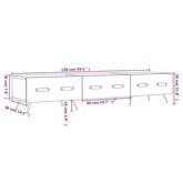 vidaXL Szafka pod TV, biała, 150x36x30 cm, materiał drewnopochodny wariant 6