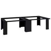 Podstawka na Pralkę 2 pcs Czarny 127 x 54,5 x 32,5 cm Stal