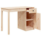vidaXL Biurko, 100x50x75 cm, lite drewno sosnowe