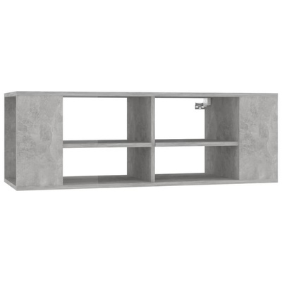vidaXL Wisząca szafka pod TV, szarość betonu, 102x35x35 cm