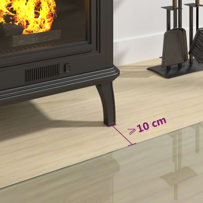 Szklana płyta kominkowa przezroczysty 1200 x 600 mm Szkło