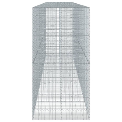 Kosz gabionowy z pokrywą, 650x100x200 cm, galwanizowane żelazo