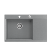 JOSH 111 GraniteQ zlewozmywak 1-komorowy z/o (780x500x215) silver stone  + syfon push 2 open + deska + wkładka/ elementy stalowe