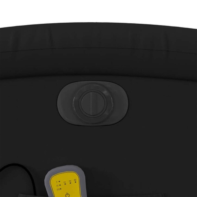 vidaXL Rozkładany fotel masujący, elektryczny, czarny, sztuczna skóra