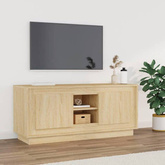 vidaXL Szafka pod TV, dąb sonoma, 102x35x45 cm materiał drewnopochodny