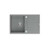 MORGAN 111 GraniteQ zlewozmywak silver stone z syfonem Push To Open 1-komorowy z/o/ elementy stal szlachetna