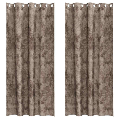 Zasłony z weluru 2 pcs Cappuccino 245 x 140 cm Aksamit
