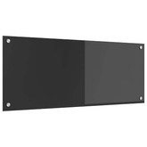 Panel kuchenny Ciemnoszary 100 x 40 cm szkło hartowane