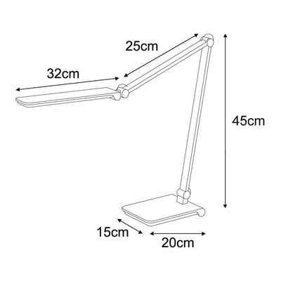 Lampka biurkowa K-BL1121 SREBRNY z serii RICO