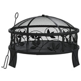 vidaXL Palenisko z pogrzebaczem, 50 cm, XXL, stal