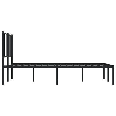 Metalowa rama łóżka z wezgłowiem, czarna, 120x200 cm model standard