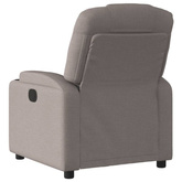 vidaXL Rozkładany fotel masujący, elektryczny, kolor taupe, tkanina model standard