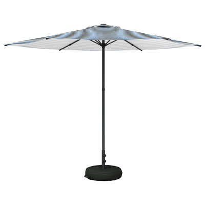 Parasol ogrodowy z podstawą 300 x 300 cm Poliester Prostokątny