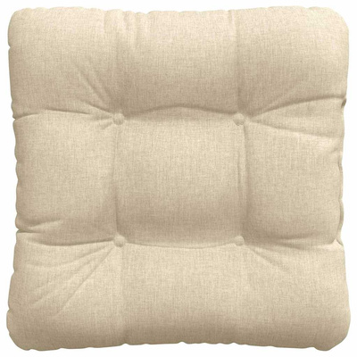 Poduszki na siedziska 4 pcs Kremowy 40 x 40 x 12 cm tkanina