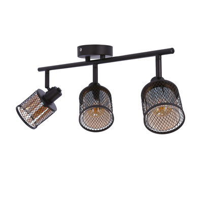 Lampa sufitowa kawowe złoto klosz bursztyn 3xE14 Canabera Candellux 93-82541