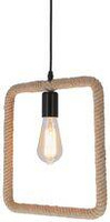 Quadro lampa wisząca czarny+beżowy 1x40W E27