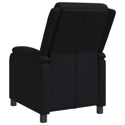 Fotel recliner Czarny tkanina