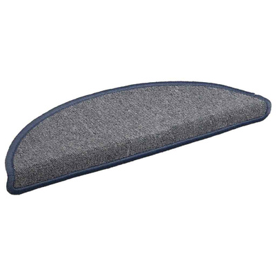 Maty na schody 15 szt. 56x17x3 cm, jasnoszare i niebieskie, półokrągłe