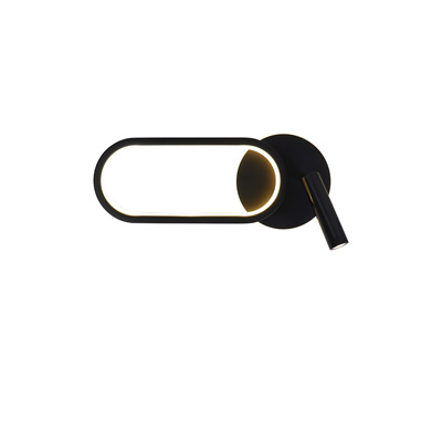 MONET lampa kinkiet owal czarny 13W LED 3000K, 4000K, 6000K klosz biały 22-35691