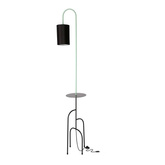 Lampa podłogowa czarno-zielona półka Ravello 51-00064