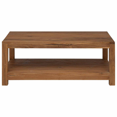 Stolik kawowy naturalny 100 x 50 x 40 cm Lite drewno teakowe