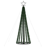 vidaXL Stożkowa choinka z lampek, 275 zimnych białych LED, 180 cm