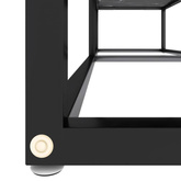 vidaXL Szafka pod TV, czarny marmur, 140x40x40,5 cm, szkło hartowane