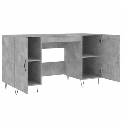 vidaXL Biurko, szarość betonu, 140x50x75 cm, materiał drewnopochodny wariant 5