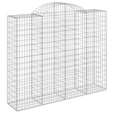 Kosze gabionowe, 15 szt, 200x50x160/180cm, galwanizowane żelazo