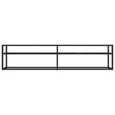 vidaXL Szafka pod TV, czarny marmur, 180x40x40,5 cm, szkło hartowane