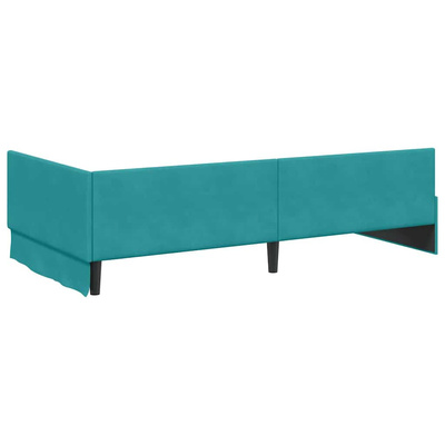 Rama Łóżka Narożnego z Materacem 2 szt. Turkusowy 90 x 200 cm