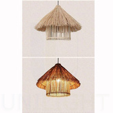 Lampa sufitowa wisząca z bambusa bali natural open