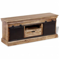 vidaXL Szafka pod TV, drewno mango, przesuwane drzwiczki, 110x30x45 cm