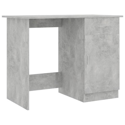 Biurko, szarość betonu, 100x50x76 cm, materiał drewnopochodny vidaXL