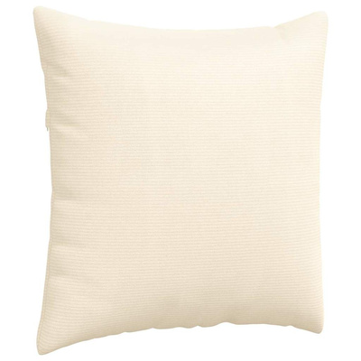 Poduszki na sofę 2 pcs Kremowy 60 x 60 cm Tkanina sztruksowa