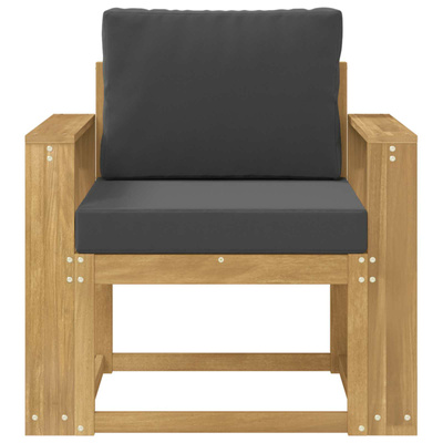 Sofa na zewnątrz Poliester Biały i Antracytowy